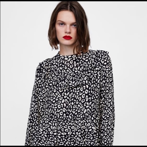 Zara | Dresses | Zara Animal Print Tiered Dress | Poshmark